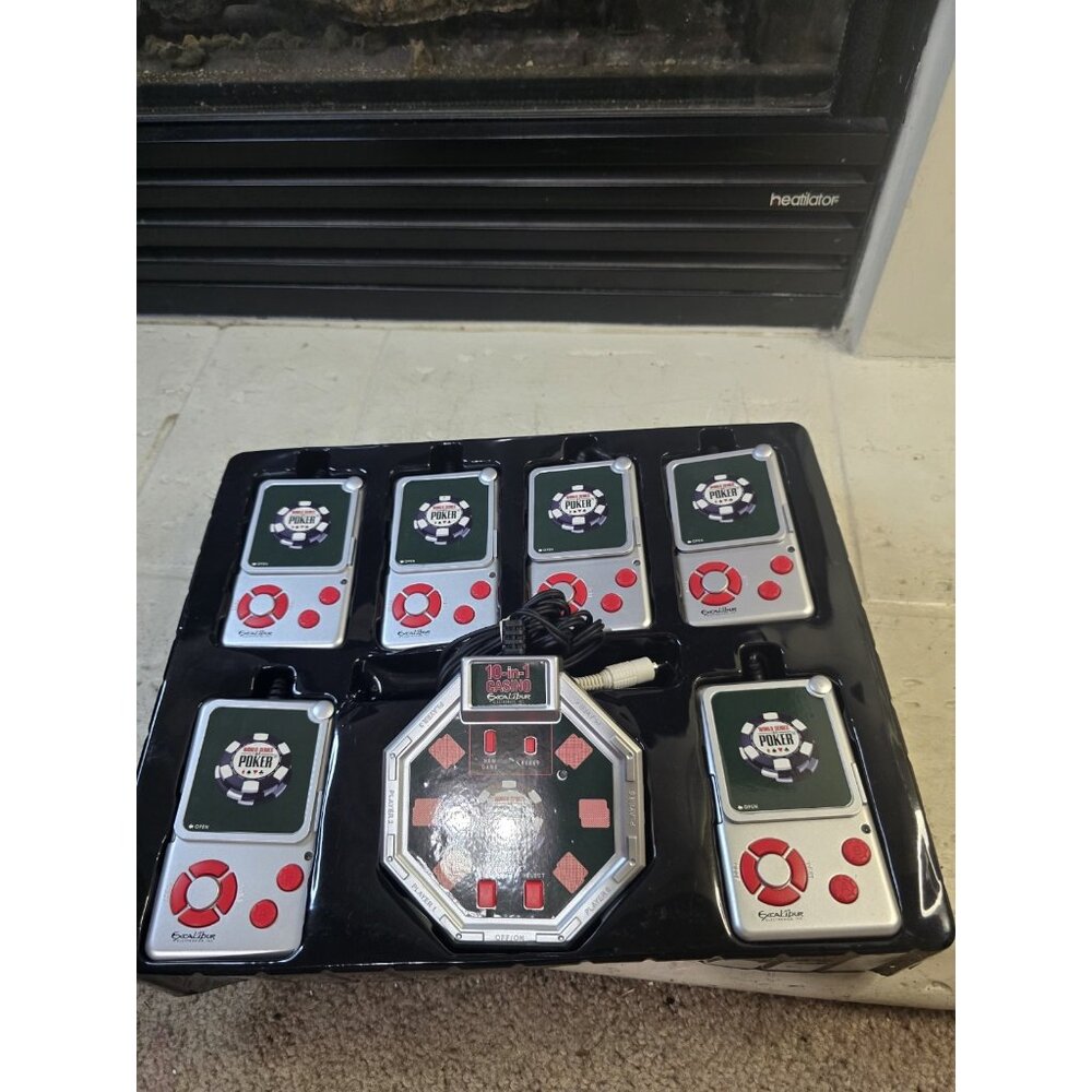 Excalibur Plug & Play 6 Player World Series Texas Hold 'em Poker TV Game